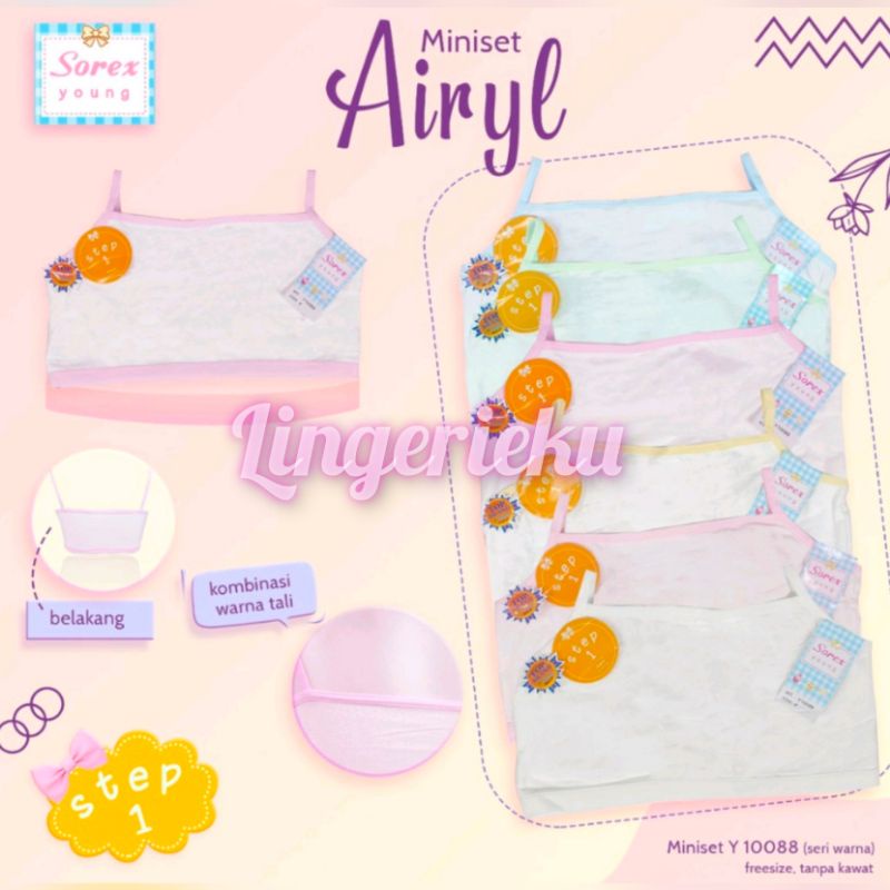 Sorex Y 10088 Miniset Anak Perempuan Remaja Step 1 Freesize Tanpa Kawat