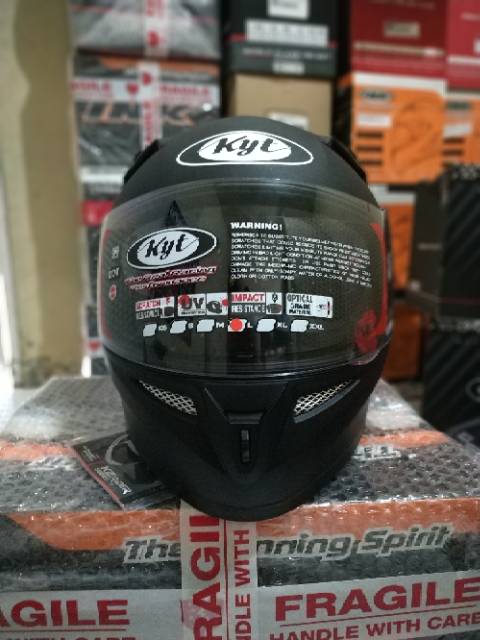HELM KYT K2RIDER BLACK DOFF DOUBLE VISOR HELM TOURING DOBEL VISOR KYT K2 RIDER HITAM DOFF HELM HJC-1