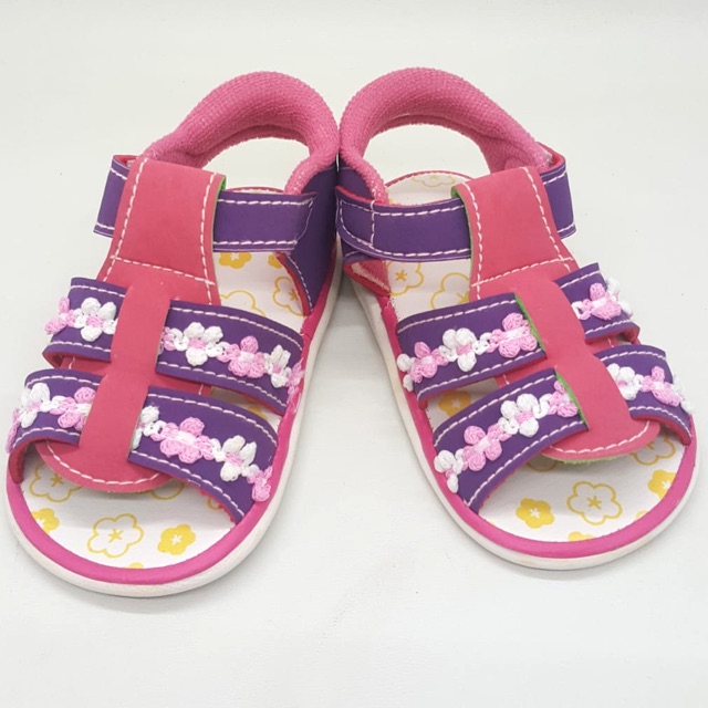 Sepatu Sandal Anak Cewek Lusty Bunny Motif Bunga