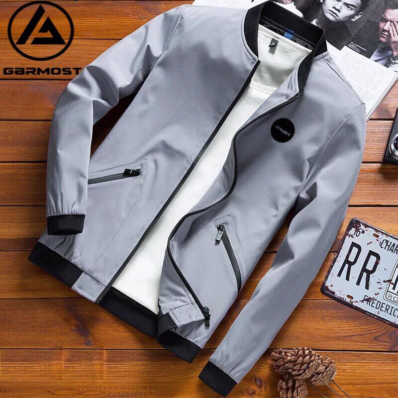 Jaket Varsity Pria Simple Polyster Garmost