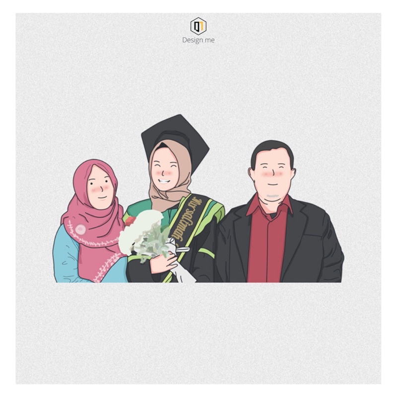 

(SOFTFILE) Illustrasi Wajah / Minimalist Style / Doodle / Vector wajah / Kado Ilustrasi untuk wisuda, birthday, wedding, anniversary dll