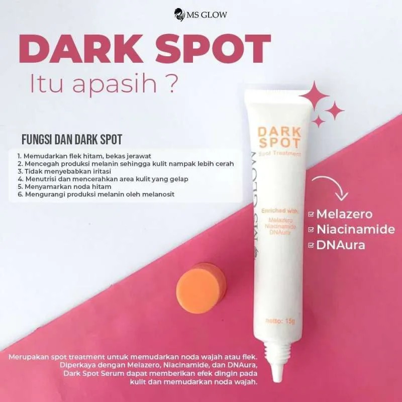 MS glow Dark Spot Serum Flek &amp; Noda Hitam Original MSGlow Darkspot Terbaru Termurah