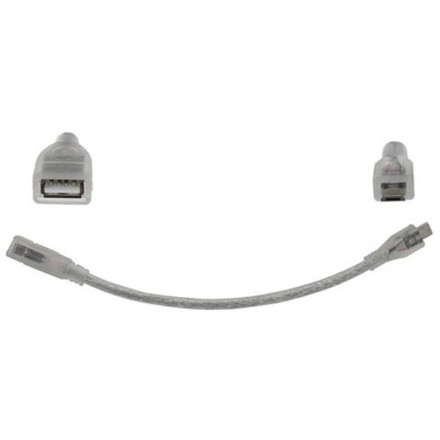 OMB | KABEL USB MICRO MALE TO USB 2.0 FEMALE BEST 30 CM / OTG MICRO (TRANSPARANT)