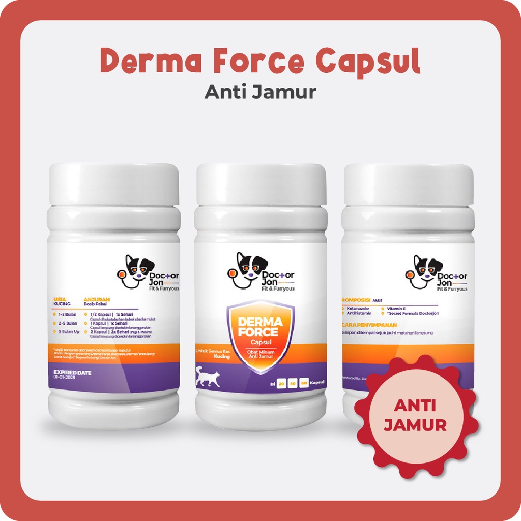 Vitamin Kucing Gangguan Kulit Berjamur Anti Jamur / Doctor Jon Derma Force Kapsul