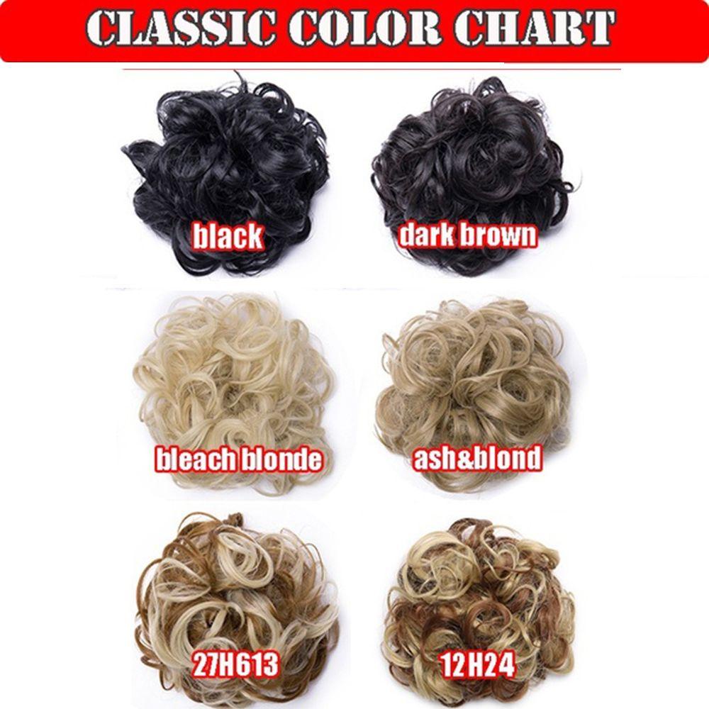 Lily 80G Hair Bun Curly Sintetis Kuncir Rambut Scrunchie Sanggul