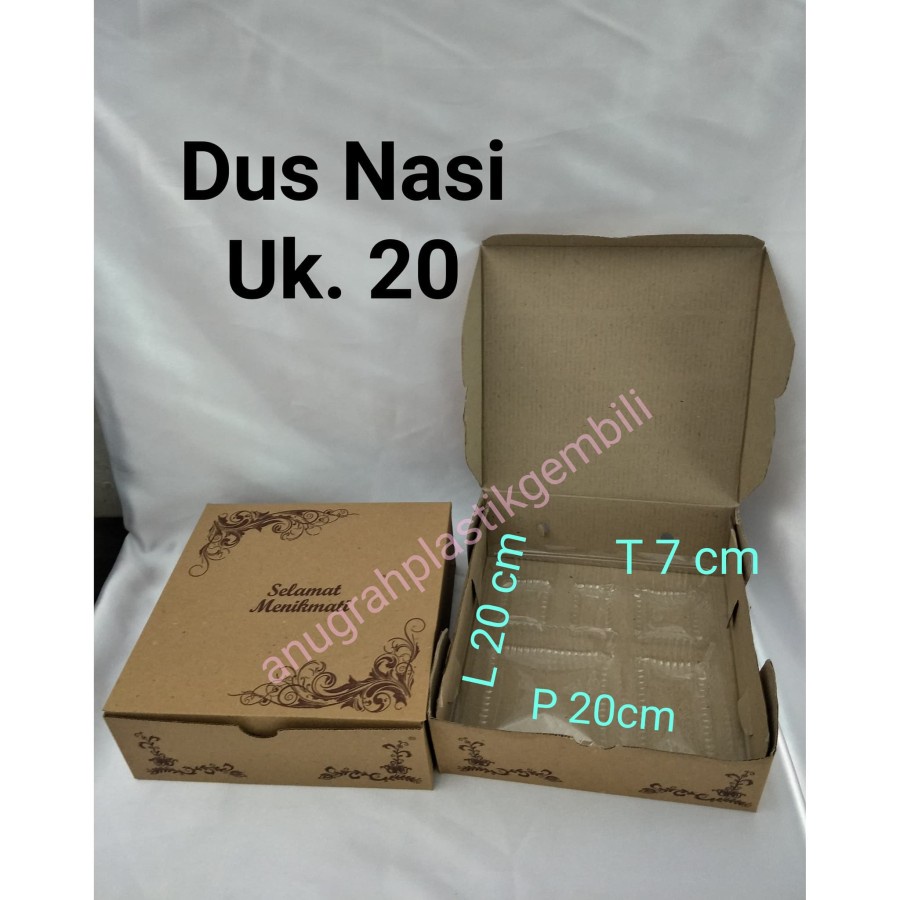 

Dus Kraft Coklat Motif uk 20 Dus nasi PER PACK