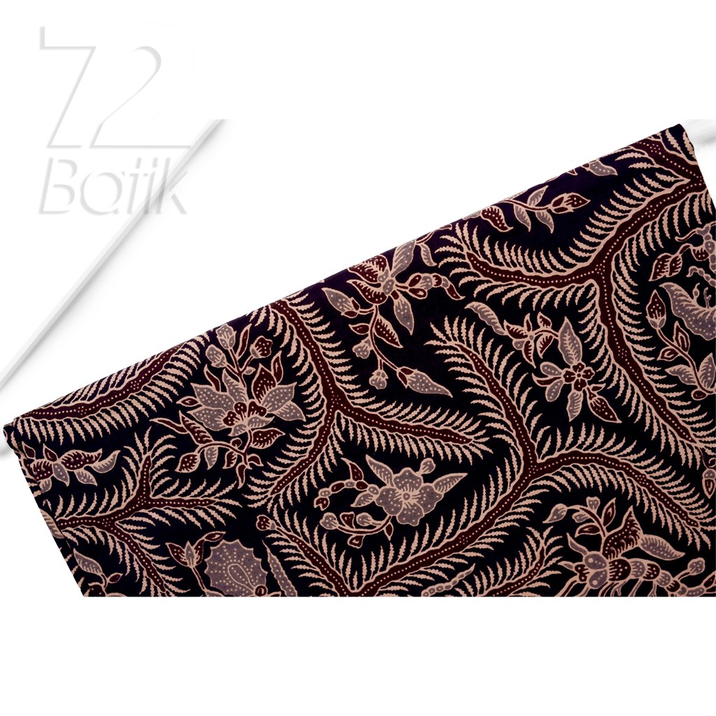 KAIN BATIK PREMIUM Bahan Katun Motif Kembang Segaris Warna Hitam Ireng Item Coklat 722968 Cap 72 Jarik Jarit Samping Kebat Panjang Batik Katun Modern Premium Bahan Seragam Batik Pernikahan Kantor Keluarga Murah Kamen Jadi Batik Bali Lembaran