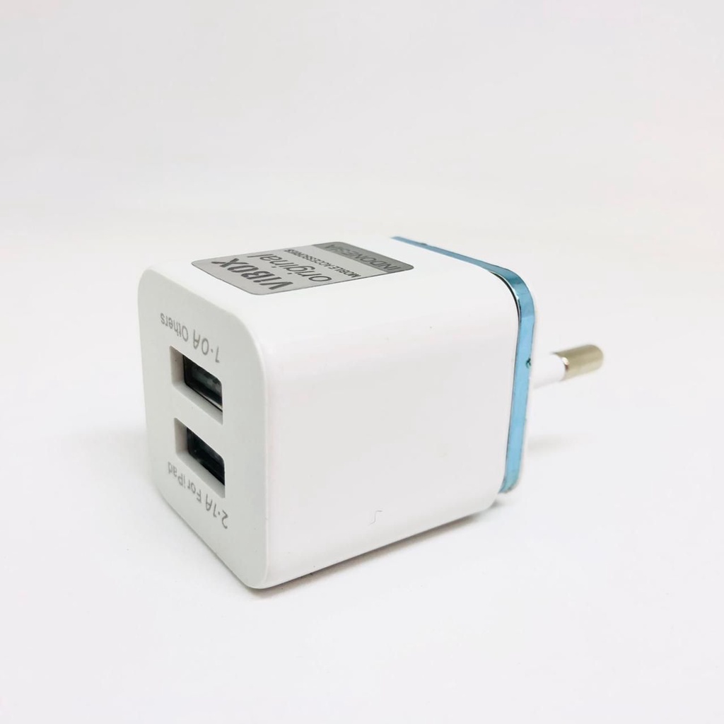 New Travel Adaptor / Batok vibox List 2Usb 2.4A kwalitas bagus dan original