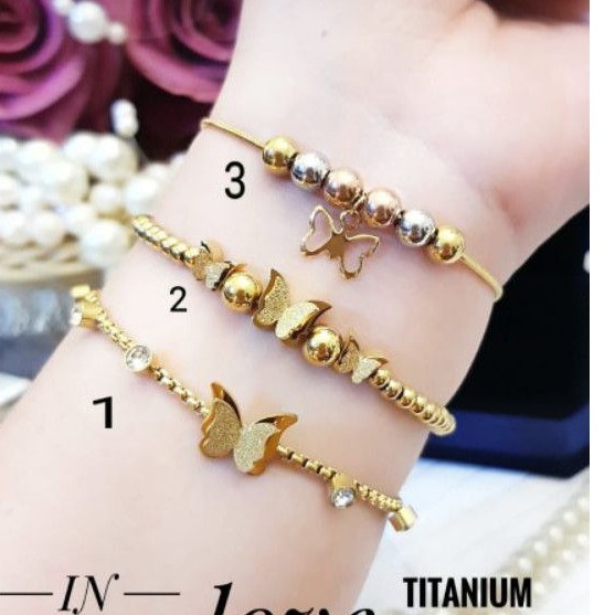 Titanium perhiasan gelang cantik 2165G