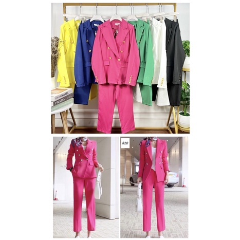 Set Blazer + pants import Grosir Pgmta Kode 820 serian isi 6 pcs