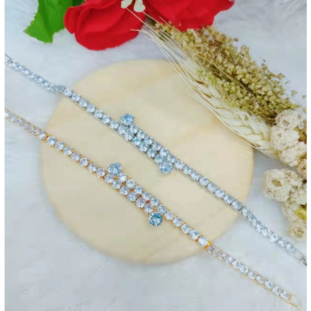 Gelang Xuping Mata Full Perhiasan Lapis Emas 004Z/005Z