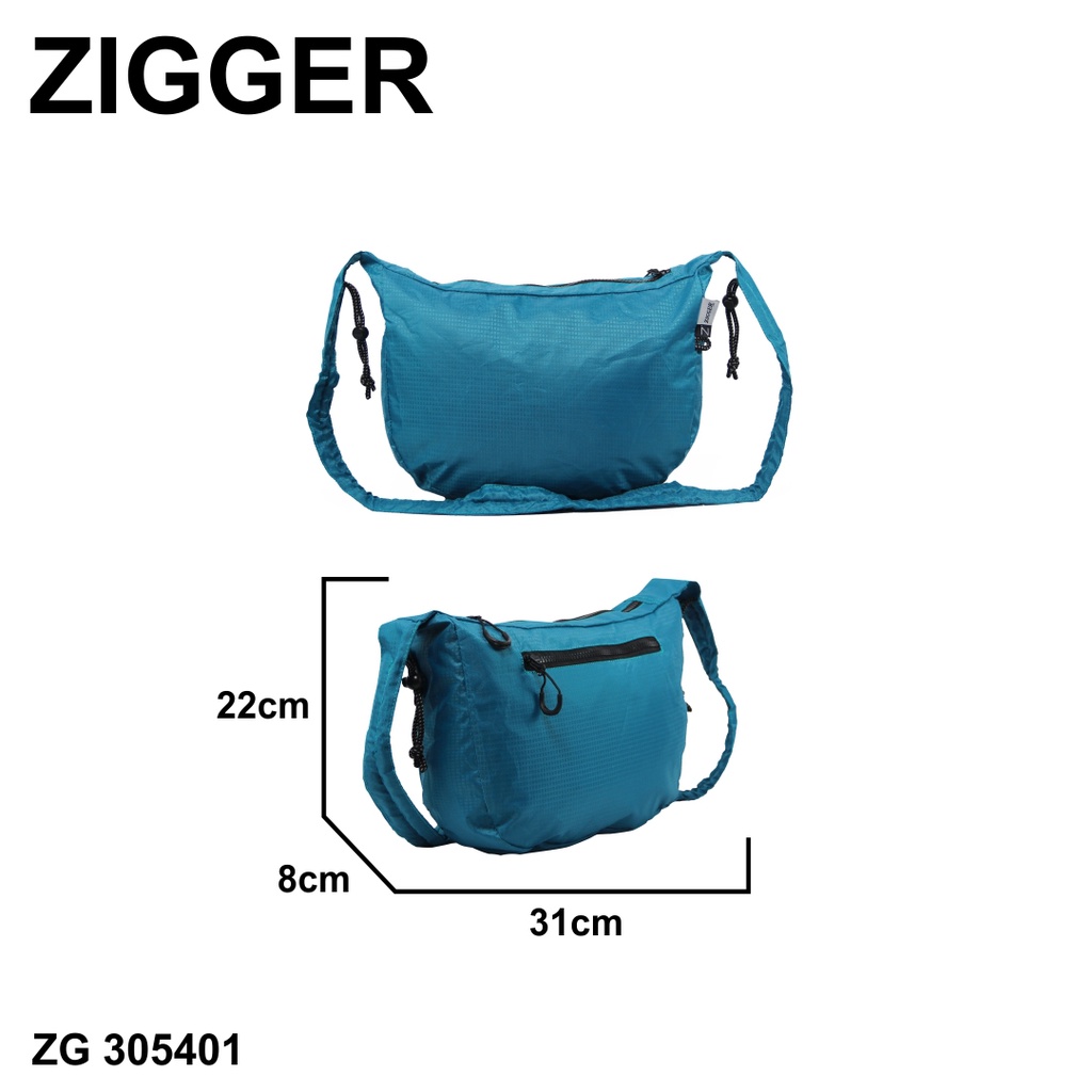 [KLIKTAS] Tas Selempang Lipat Unisex Zigger 305401 - Slingbag Hipbag Modern Mini