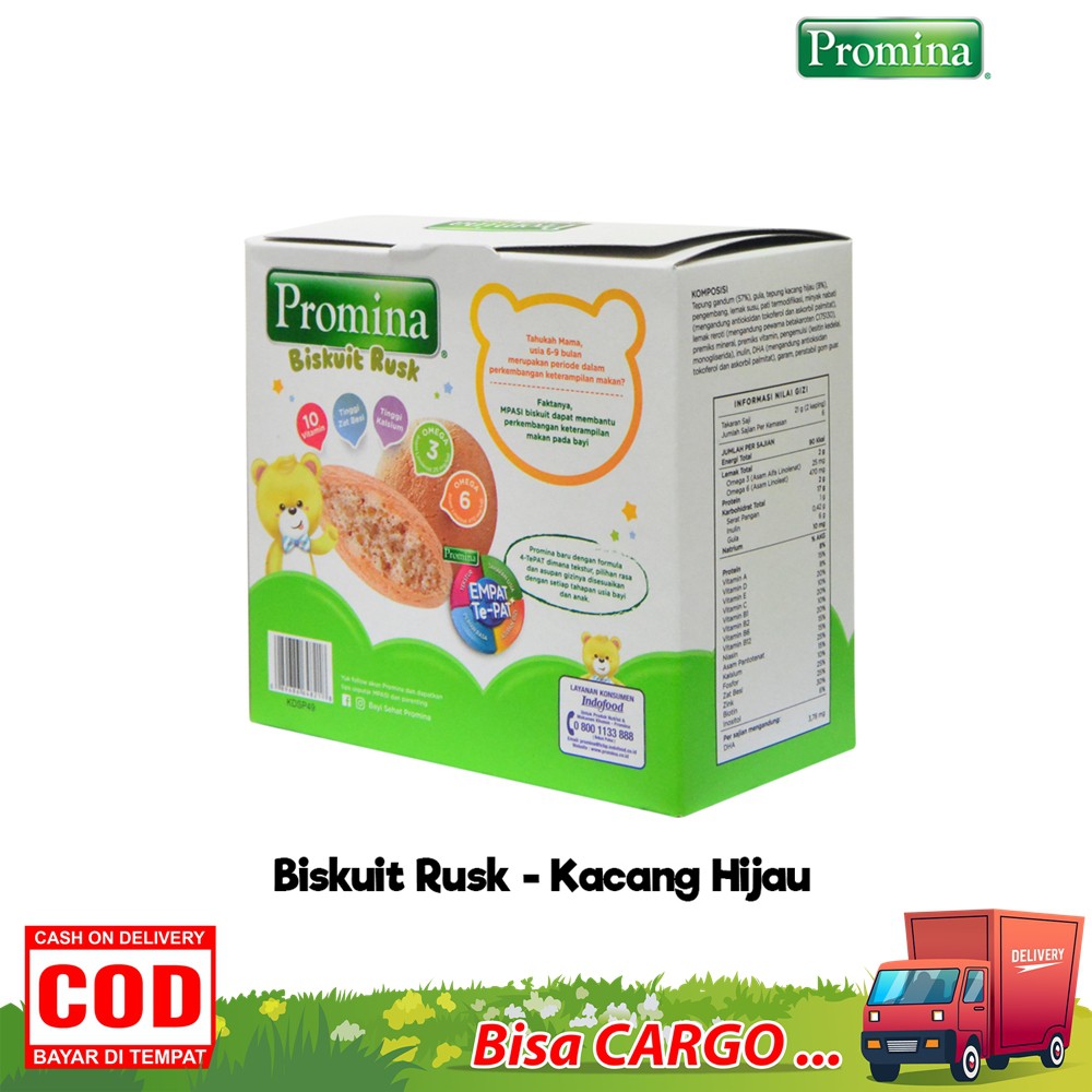 Promina Biscuit Rusk Camilan Bayi 6-24 Bulan 130Gram Biskuit Bayi