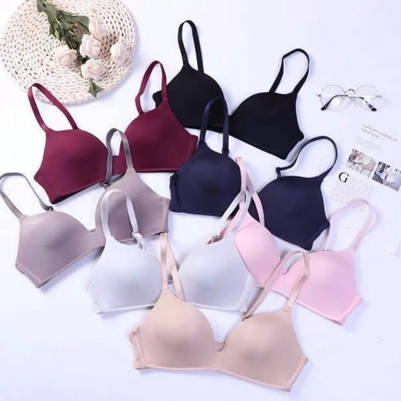 Vbras Offical Shop BR28 Bra Push Up Bra Tanpa Kawat Pakaian Dalam Seksi Wanita-4