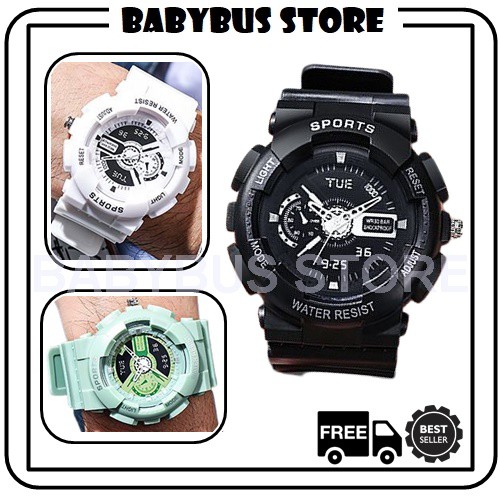 BBS J029 Jam Tangan Sporty Tali Rubber Analog Import Fashion Terbaru Murah