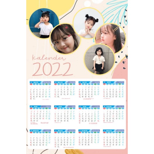 Kalender 2024 custom motif aesthetic kpop