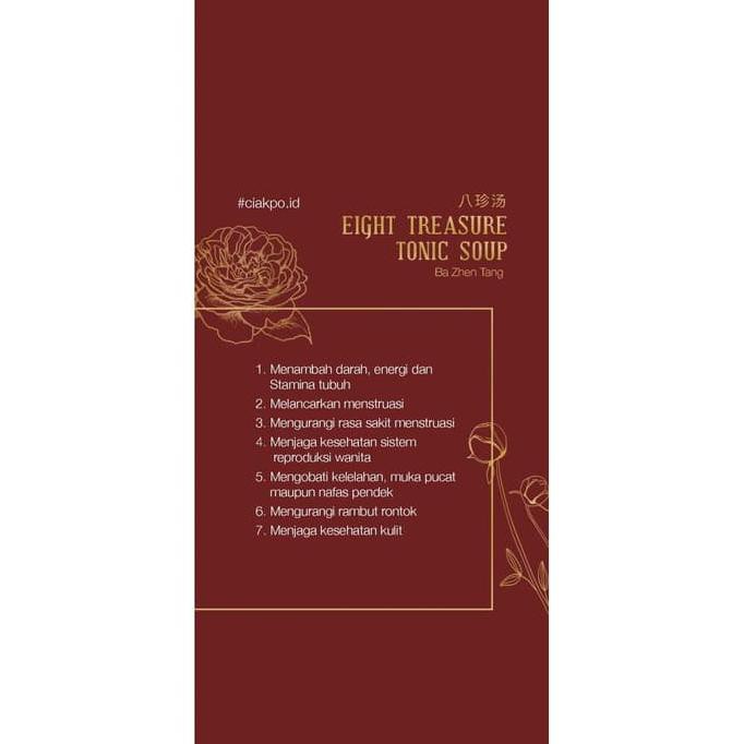 

Ciakpo Tim Ayam Obat Eight Treasure Tonic Soup (Ba Zhen Tang)