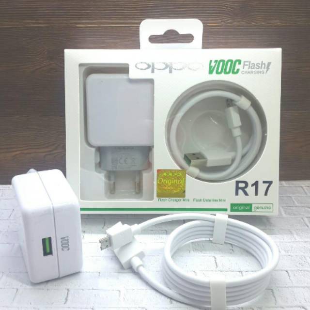 CHARGER OPPO R17 VOOC FAST CHARGING 4A Micro &amp; Tipe C
