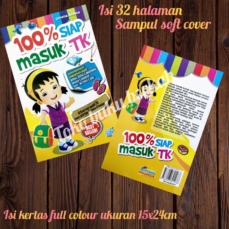 buku 100% siap masuk tk 32 halaman (15×24cm)