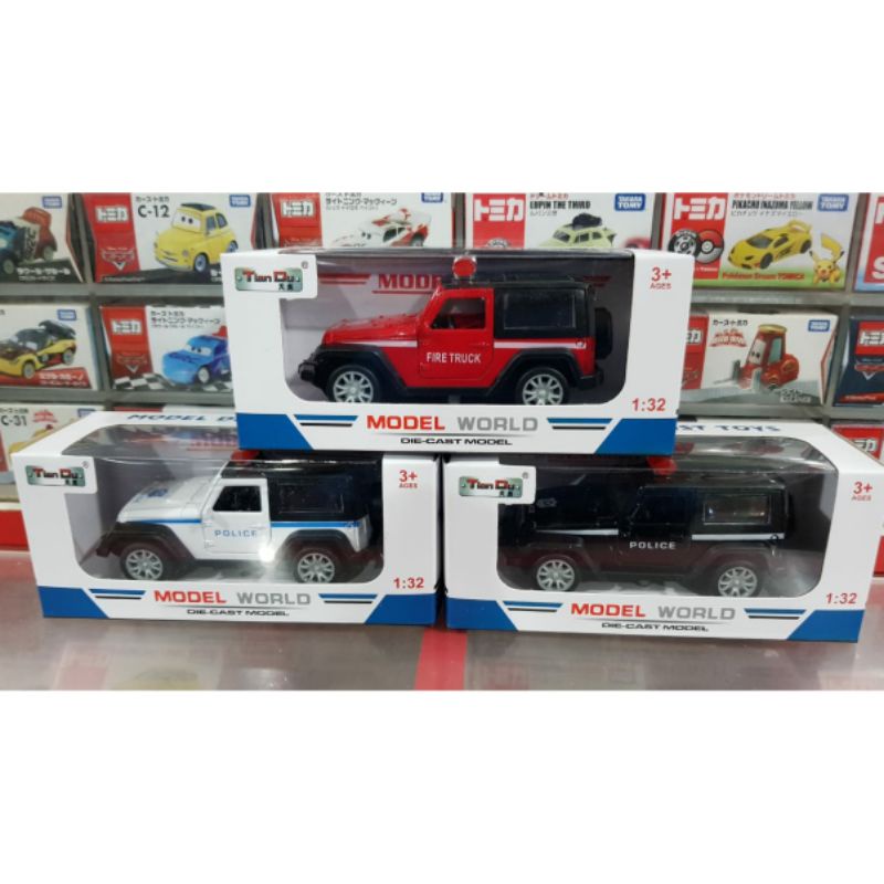 Diecast Mobil Jeep Wrangler Rubicon Police