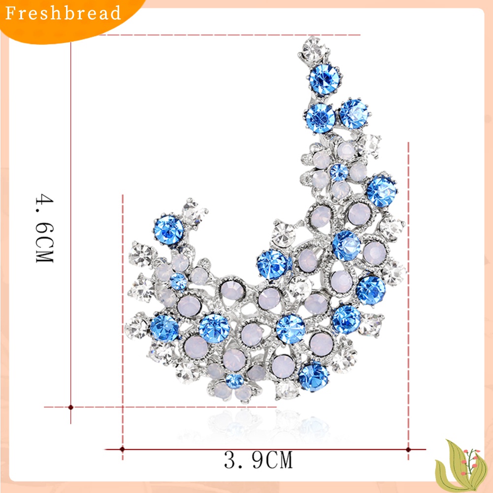 [ TERLARIS]Elegant Jewelry Flower Shiny Rhinestone Women's Scarf Brooch Pin Accessory Gift