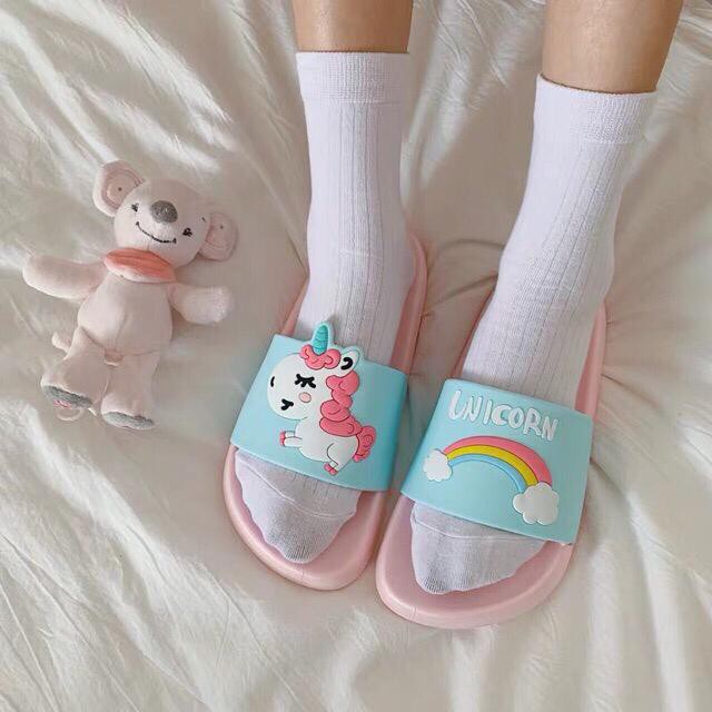 plazababyku SANDAL UNICORN RAINBOW Sandal Anak Selop Karet Import Berkualitas 1-8 Tahun