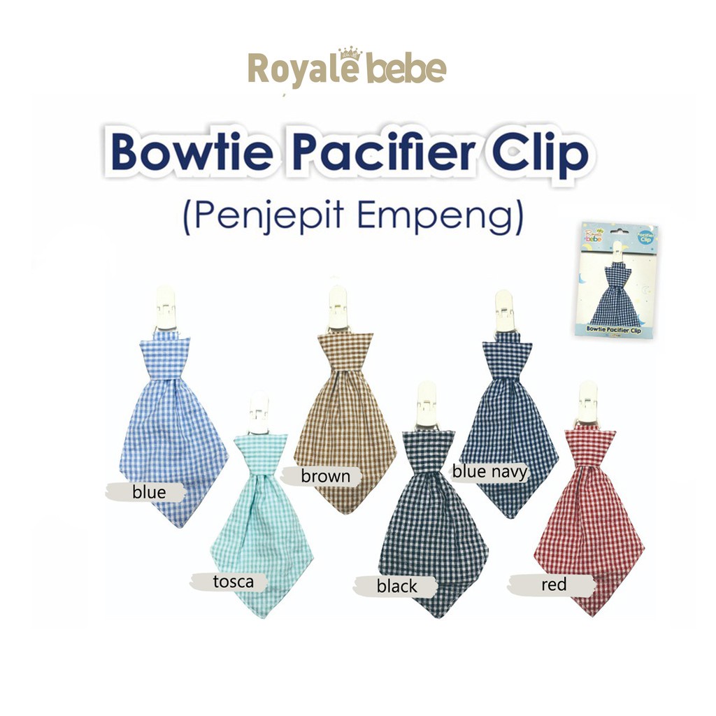 Royale Bebe Bowtie Pacifier Clip