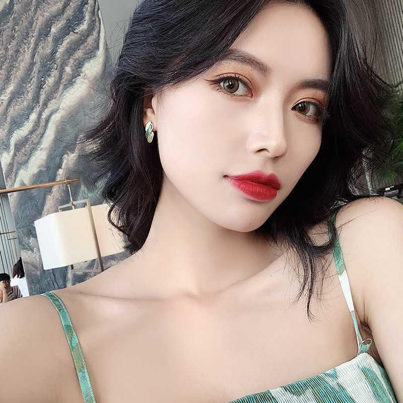 Anting drop glaze Kecil Warna Kontras Untuk Musim Panas