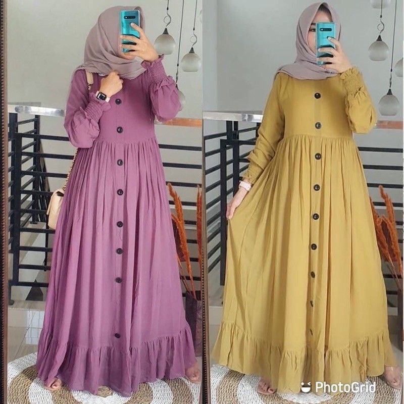 JAYA.Co Gamis Alesha (LD 106cm) Bahan Moscrepe