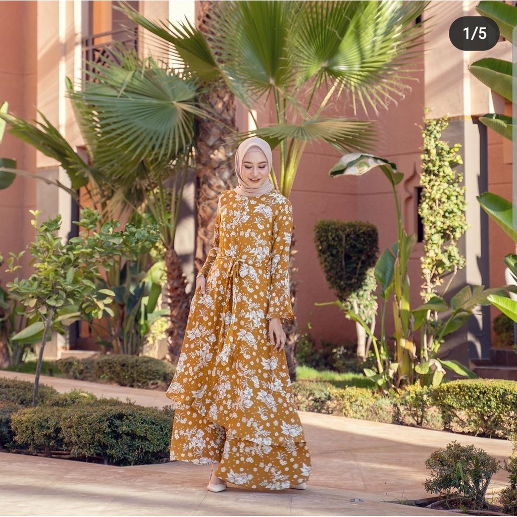 Heaven lights mahala dress deep yellow (L)