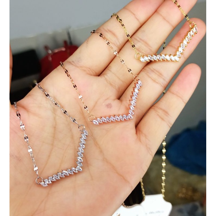 Kalung Fuji V Titanium asli,tidak luntur natalia_jewelry