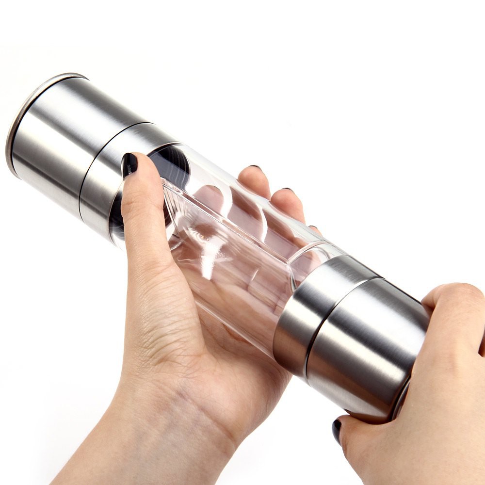 Pepper Mill Grinder 2 in 1 Penggiling Lada - ZX-S22 - Silver