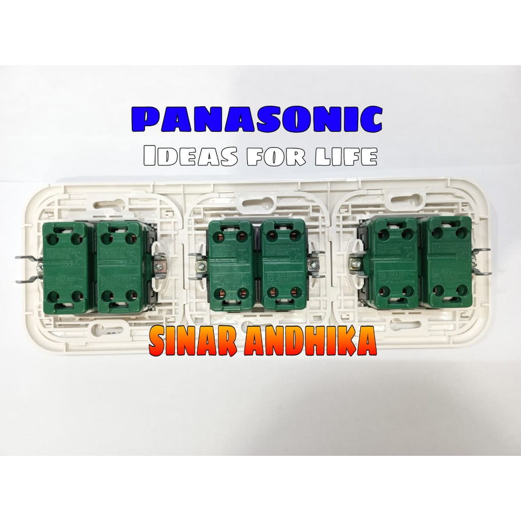 SAKLAR SERI KECIL TRIPLE (6 SAKLAR KECIL) 3 GANG 6 DEVICE PANASONIC WEJ 7823 313131