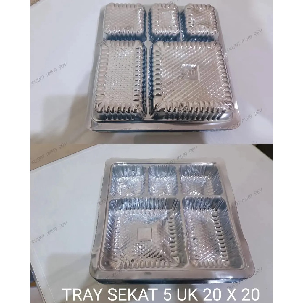 Tray plastik 18 cm 4 , sekat 20 cm 5 sekat, sekat 22 cm 5 sekat  ( isi 50 ) box dus catering