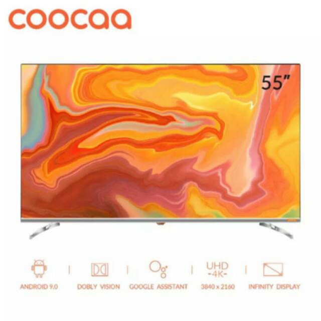 COOCAA LED SMART TV 55 inch 55S6G ANDROID 9.0 UHD 4K DOLBY VISION