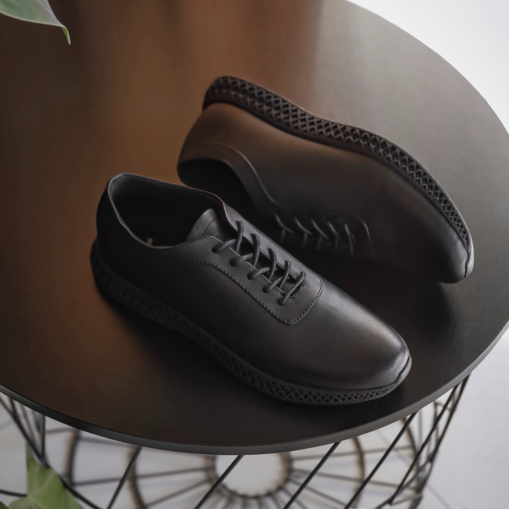 NEIL BLACK (KULIT ASLI) |ManNeedMe x Kenzio| Sepatu Pantofel Pria Formal / Kerja ORIGINAL