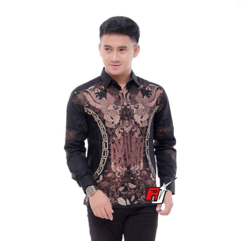 Kemeja batik lengan panjang size M L XL XXL 3XL 4XL 5XL