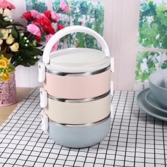 [NEW ARRIVAL] Lunch Box 3 dan 4 Layer Stainless Steel tahan panas  Rantang Tempat Makan 3 Susun dan 4 Susun Polos Luch Box Stainless