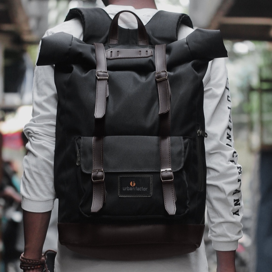 JAM SESSION BLACK |ManNeedMe x URBAN| Tas Ransel Punggung Pria Wanita Tas Backpack ORIGINAL