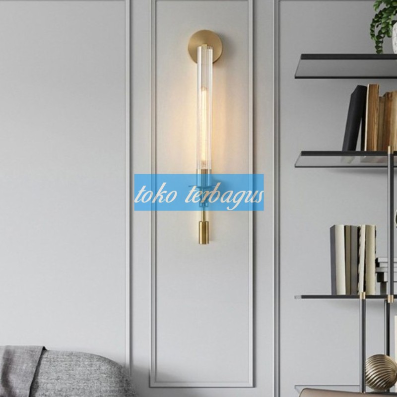 Lampu Dinding Hias Gold Luxury Premium Wall Lamp Fontanelle Single