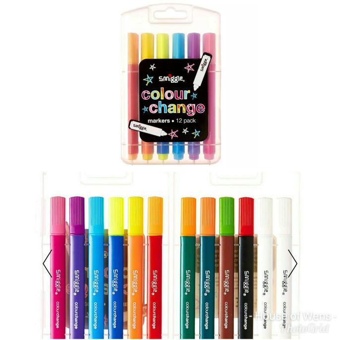 

SMIGGLE COLOUR CHANGE MARKER PACK X12 - SPIDOL SMIGGLE