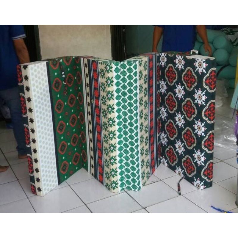 Cover busa 200x145x5 cm Lipat 4 Resleting / Sarung kasur busa inoac no 3 lipat 4 resleting