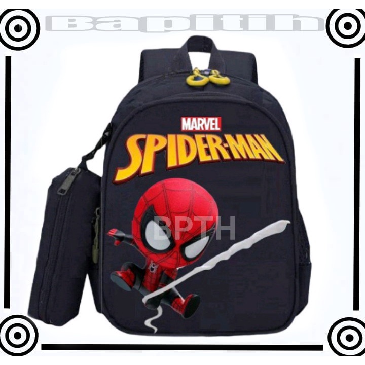 BPT Parker Spiderman - Tas Anak Sekolah Laki-laki sd tk tas anak karakter spiderman tas anak sekolah New Baru Terlari tas anak