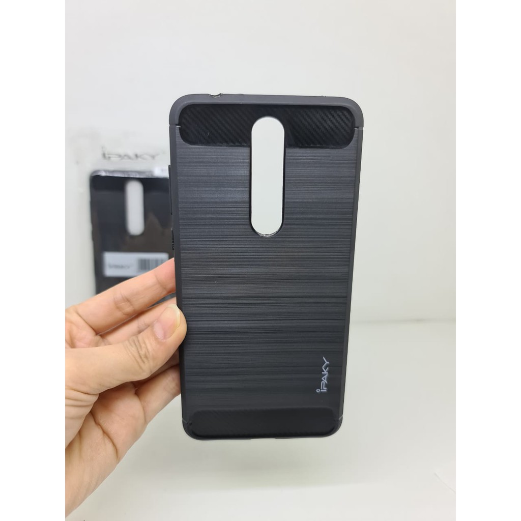 iPaky Carbon Nokia 3.1 Plus 6.0&quot; Slim Fit Carbon Soft Case NOKIA X3 Fiber Multi Carbon ANTI MELAR