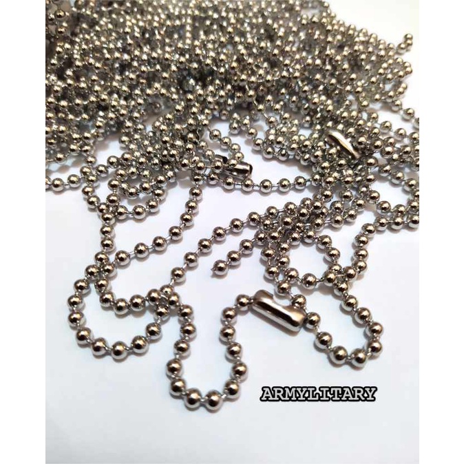 Kalung stainles biji lada 5 MM