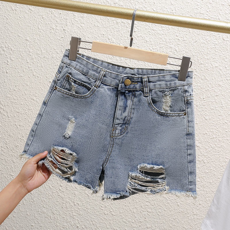 fashion wanita kekinian celana jeans pendek highwaist short pants ripped jeans hot pants jumbo celana ootd