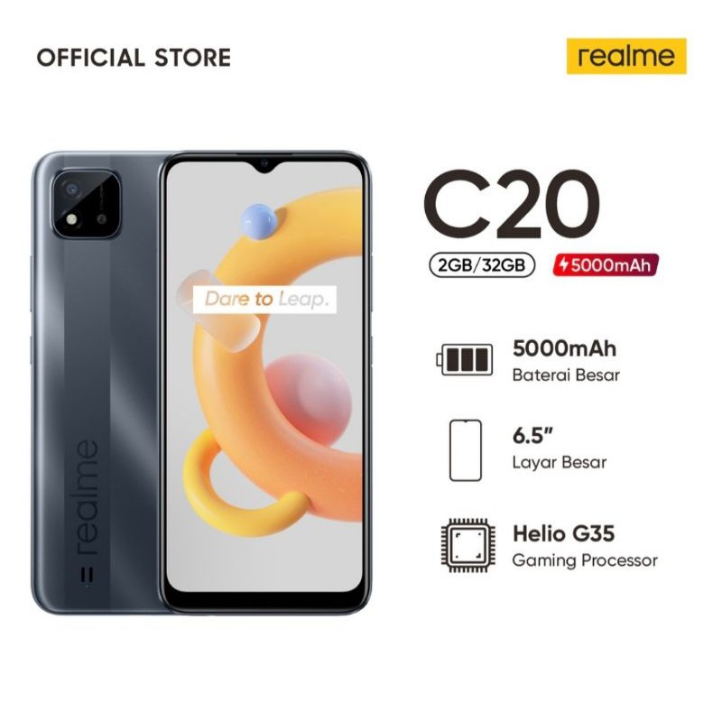 Realme C20-2/32 Garansi Resmi