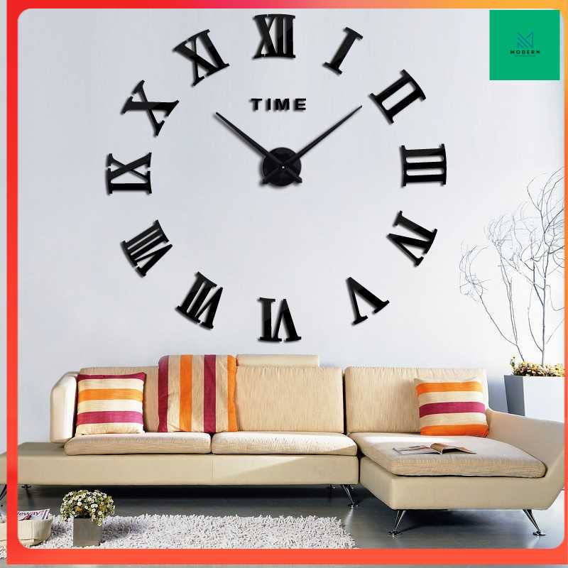 TD-DCB Taffware Jam Dinding Besar DIY Giant Clock Quartz 80-130cm - DIY-106