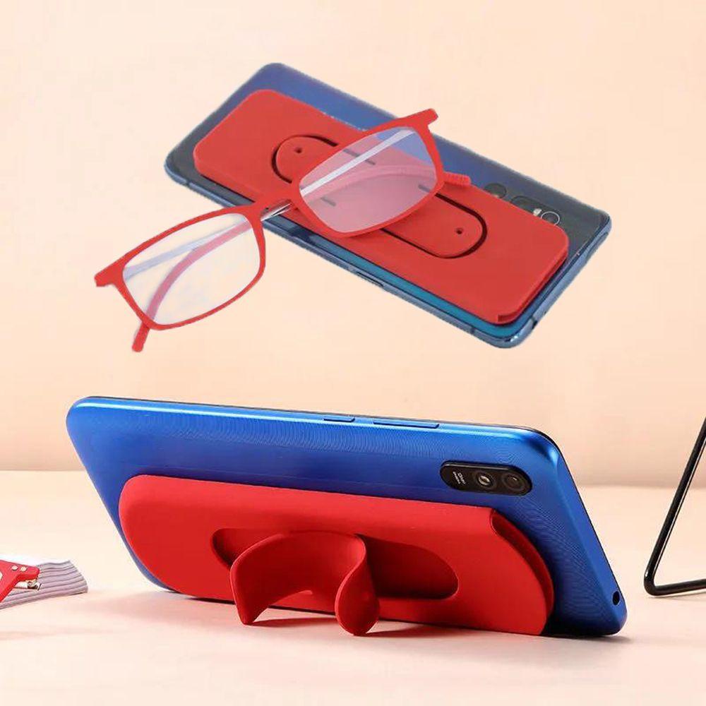 Agustina Kacamata Presbyopia Wanita Ultralight Kreatif Anti-Cahaya Biru Geometris Untuk Pria Vintage Dudukan Ponsel