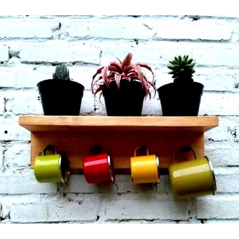 rak gelas / rak gelas tempel dinding / rak serbaguna / rak kunci tempel dinding